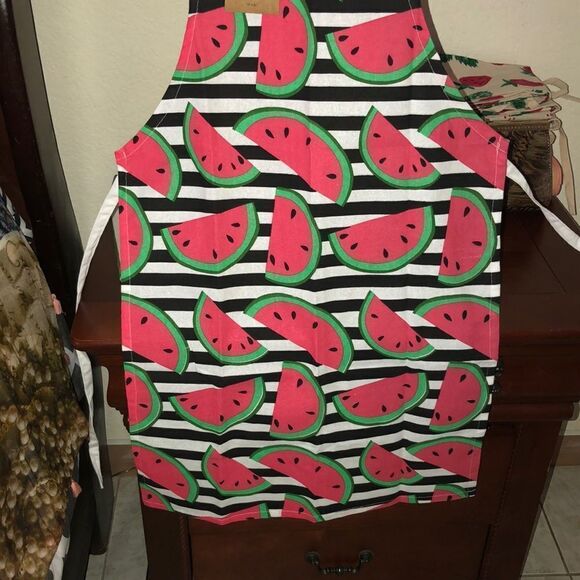 Mabelle Home Collection Watermelon Print Cotton Apron - Picture 3 of 8